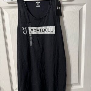 Under Armour Black Softball Graphic Tank